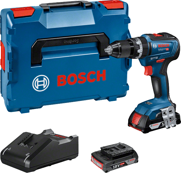 Bosch GSB 18V-55 Accu klopboorschroevendraaier + 2x 2,0 Ah L-Case - 06019H5305
