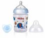 Nûby ID68057BLUE fles met brede hals PP, 270 ml, blauw