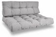 Beautissu ECO Style, 120 x 80 x 15 cm, gris clair, coussin de jardin, coussin d'assise et de dossier