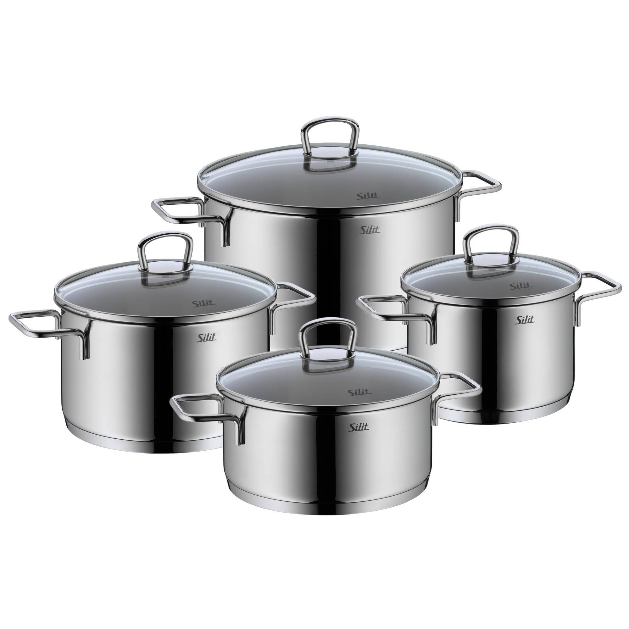 Silit 21.0930.0496 Pannenset - 8-delig - Roestvrijstaal