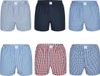 MG-1 Wijde Boxershorts Heren 6-Pack Classics Multipack - Maat L - Blauw, Rood