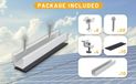 Kit de montage de panneau solaire - Supports de toit - Pinces centrales et d'extrémité - Rails de 120 mm - 10 pièces - Pour modules solaires de différentes tailles