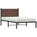 Maison Exclusive Lit en métal imitation chêne marron 100x190 cm