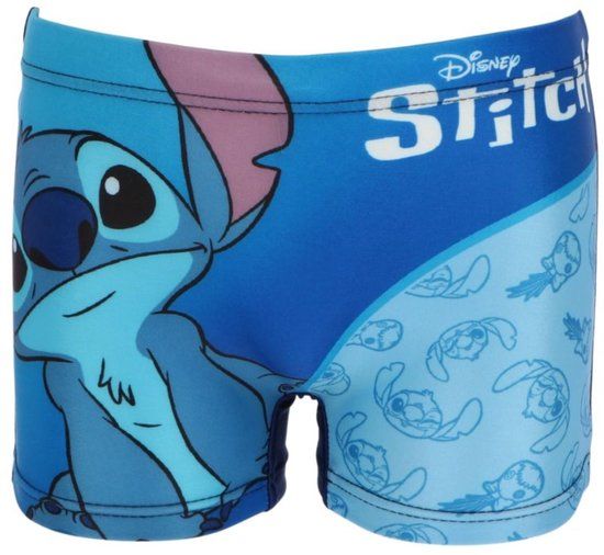 4KidsOnly Mister License Lilo & Stitch Zwemboxer Blauw Maat 98/104