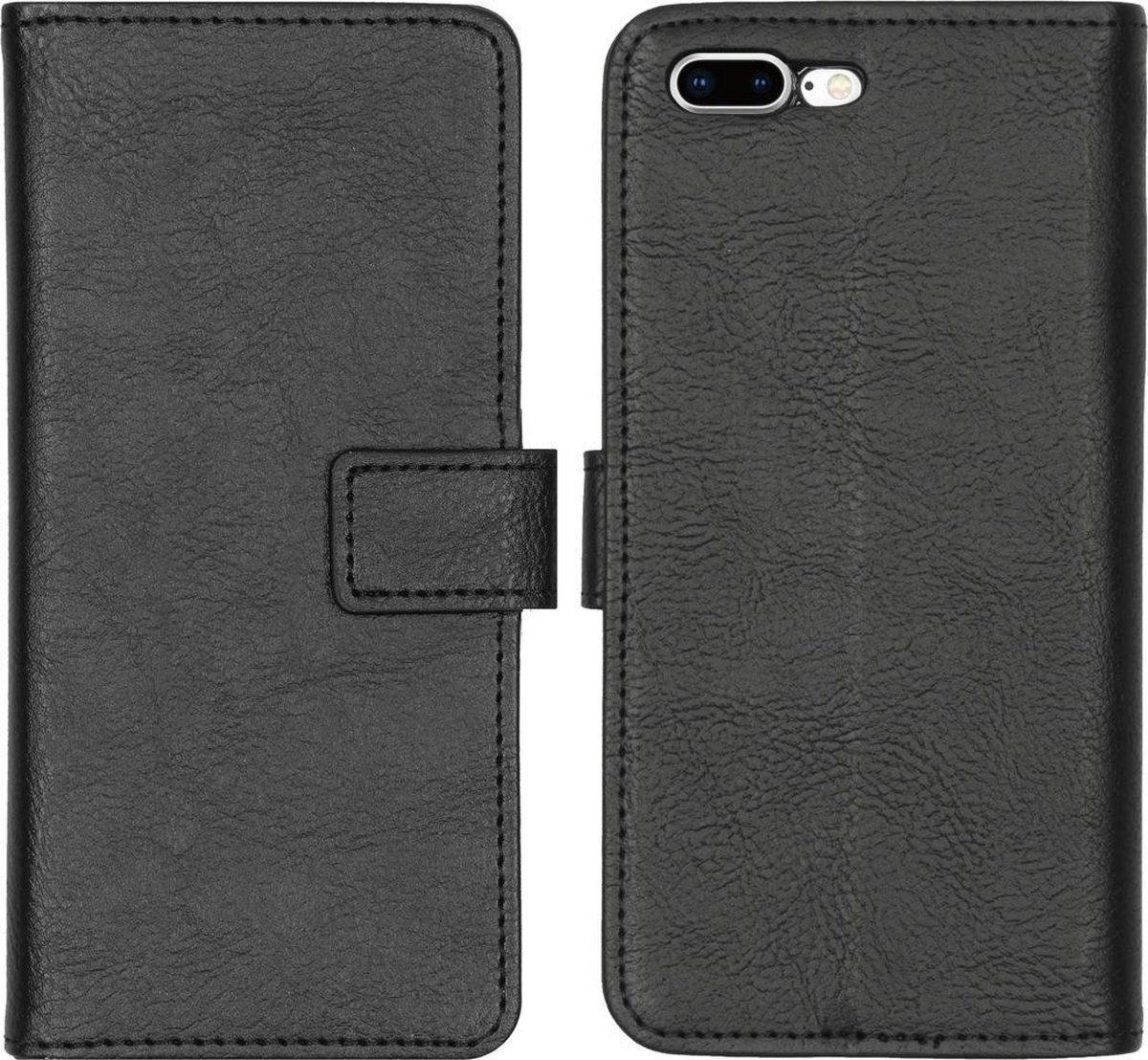 imoshion Luxe Booktype iPhone 8 Plus / 7 Plus hoesje - Zwart - Kunstleer