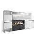 Skraut Home Schoenenkast Met 2 kleppen en 2 open vak 274x145x35 cm Moderne stijl Wit