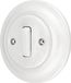 Retro interrupteur encastré, porcelaine, modèle I, blanc