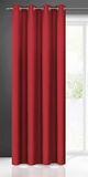 Gordijn Eurofirany Rita effen effen glad gordijn - 8 moderne ogen, slaapkamer, woonkamer, kinderkamer, 1 stuk, polyester, rood, 140 x 250 cm