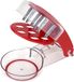 Bol Petit Dénoyauteur de Cerises - Olijven Dénoyauteur Gadget de Cuisine pour Fruits, Maison et Voyage Rouge/Transparent
