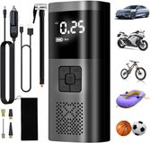 BZMD UG Pompe à vélo électrique pompe à air portable - batterie 6000 mAh - compresseur 150 PSI - écran LCD - 4 modes - voitures - vélos - ballons - lampe de poche - powerbank