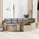 Maison Exclusive - Ensemble de jardin 7 pièces, beige, en polyrotin