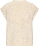 Fransa Damesvest FRVanna Wa 1 Acryl Ronde Hals Korte Mouw Puimsteen Melange M