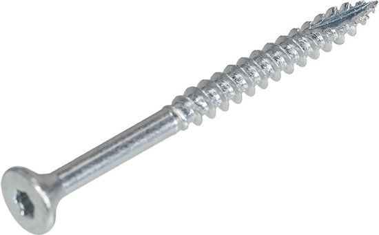 Proftec Spaanplaatschroef 4,5x50mm - platkop - verzinkt - deeldraad - T20