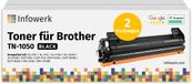 Infowerk Toner pour Brother TN1050, 2 pièces