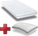 Supportho matelas en mousse froide ergonomique Supportho Premium, 100 x 200 cm, hauteur 18 cm, fermeté H2/H3 + coussin confort Supportho Gel-Effect, 40 x 80 cm