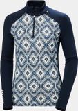 Helly Hansen Thermoshirt - Dames - Womens Lifa Merino Mid Gra 1/2 Zip - Marineblauw - XS