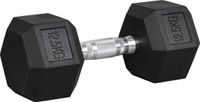 HOMCOM Rubberen halter 12,5 kg zwart
