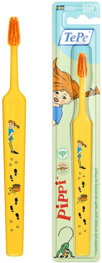 TePe Kids™ Pippi Tandenborstel Extra Soft – Voor Kinderen vanaf 3 Jaar – 1 Stuk
