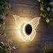 Spetebo Lampe murale LED solaire, papillon, transparent, 25 cm, lampe murale décorative, blanc chaud, pour extérieur, éclairage mural de jardin, lampe d'ambiance, lumière de jardin