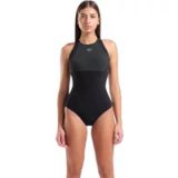 Arena Dames zwempak uit 1 stuk Linda Cross Back Zwart/Nachtgrijs/Zwart Maat 44