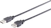 3x 1aTTack.de 3 x USB-A verlengkabel, 2.0, zwart, 1 m