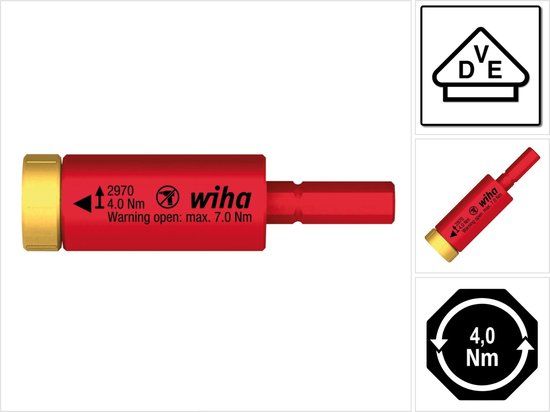 Wiha Moment easyTorque adapter electric voor slimBits en slimVario® houder (41345) 4,0 Nm