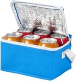 Merkloos Bullet mini koeltas voor sixpack blikjes - 3,5 liter - blauw