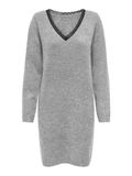 ONLY - ONLTAMMY LS REVERS LACE DRESS BF KNT - Dames - Mini jurken - M - Lichtgrijs Melange