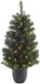 Bellatio Decorations Kunst kerstboom - groen - H90 cm - met kerstverlichting - kunstboom
