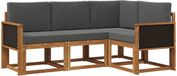 vidaXL - Hoek loungeset - 4 zitplekken - Polyester - Naturel et Anthracite