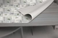 GEMITEX Bedrukte tafelbescherming, gemaakt in Italië, antislip, schokbestendig, dubbelzijdig, olijven 1411, 140 x 180 cm