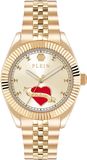 Philipp Plein Dameshorloge analoog kwarts plein Valentine, goud