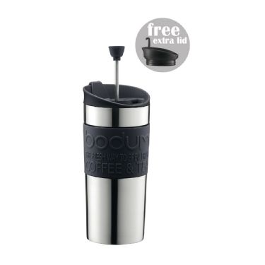 Bodum Travel Press Noir - 35cl - Double Wall Stainless Steel