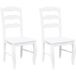 Maison Exclusive - Chaises de salle à manger 2 pcs blanc bois massif d'hévéa