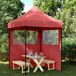 Prolenta Maison Exclusive Partytent, 200 x 200 x 306 cm, bordeauxrood, Oxford-stof