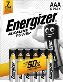 Energizer Alkaline Power 6 x AAA-batterijen