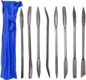 Merkloos / Sans marque NCD E-Commerce Handel GmbH Houtraspset, 8-delige houtraspen en vijlen dubbelzijdige houtrasp, 200 mm roterende vijl voor houtsnijwerk, houtbewerking, polijsten, graveren