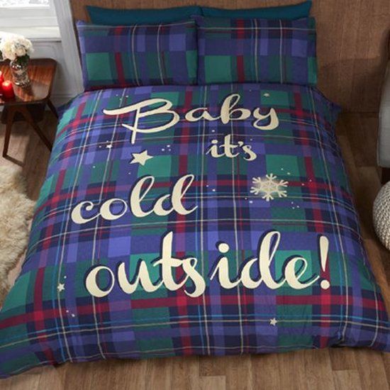 Baby Rapport Home Dekbedovertrek Baby Its Cold Outside blauw 1-persoons