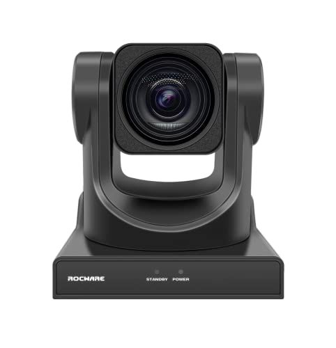 ROCWARE PTZ Camera - USB3.0, HDMI, Netwerk - Zwart (Geen NDI)