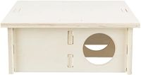 TRIXIE 61235 Huisdierhuis zonder klemmen en spijkers voor grote hamsters en degus, met vier kamers meerkamerhuis, 4 kamers, 30 × 12 × 30 cm