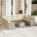 Maison Exclusive - Ensemble de meubles de jardin 10 pièces avec canapé et coussins, beige, en polyrotin