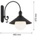 Argon Buitenwandlamp Enduro, zwart, staal, glas, IP44, E27