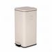 Vidacharmy Poubelle Cuisine 30L à Pédale, Rectangulaire en Métal, Crème