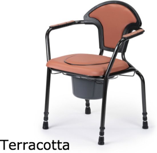 Herdegen Toiletstoel Po stoel WC stoel verstelbaar Terracotta grijs