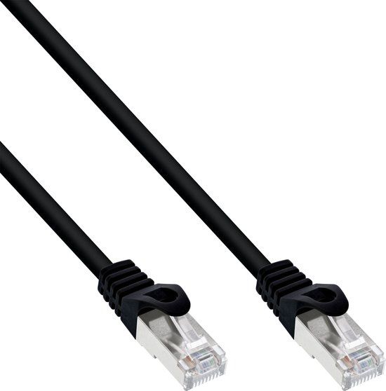 InLine® Patchkabel, F/UTP, Cat.5e, zwart, 10m