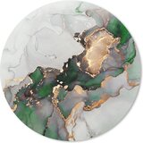 MousePadParadise Ronde Muismat - Marmer - Goud - 20x20 cm