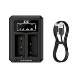 JJC USB Dual oplader acculader voor Fujifilm X-E4 X-S10 X-PRO3 X-PRO2 X-PRO1 X-H1 X-T3 X-T2 X-T1 X-T30 X-T20 X-T10 X-A5 X-T200 X-T100 X100VI X100V X100F camera's voor Fuji NP-W126/NP-W126 26s batterij