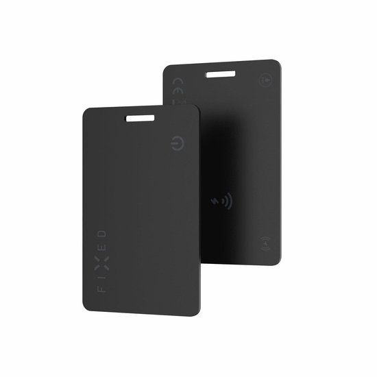 Fixed Tag Card 2 - Bluetooth Tracker voor iOS - Zwart