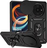 Techsuit Hoesje geschikt voor Xiaomi Redmi A3/A3x - Camshield Back Cover - Zwart