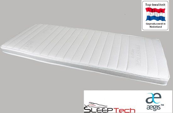 SleepTech 180x200 Topper - Dekmatras Nasa traagschuim 7 cm dik - Wit